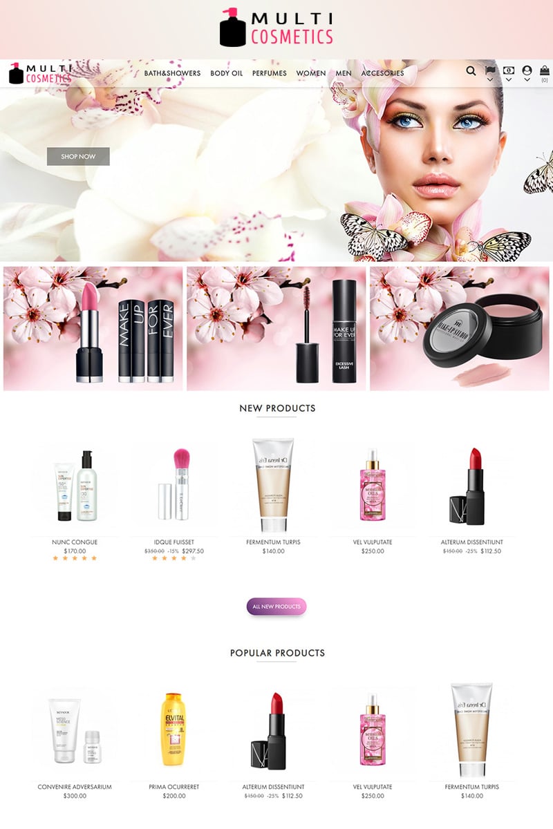 Responsywny szablon PrestaShop Multi Cosmetics #82602 - zrzut ekranu