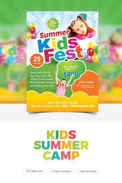 Template #82742 Kids Fest Webdesign Template - Logo template Preview