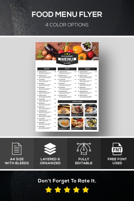 Template #82867 Food Menu Webdesign Template - Logo template Preview
