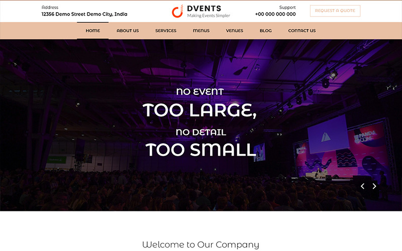 Dvents - Event Management PSD Template