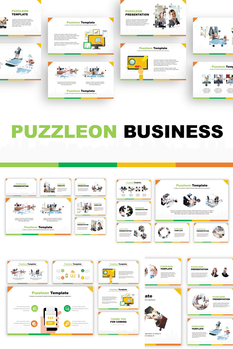 "Puzzleon" 奖金PowerPoint 模板 #82898 - 截图