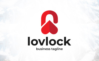 Secure Lock - Valentines Day Love Logo Design