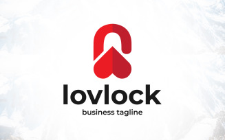 Secure Love Lock Logo Design