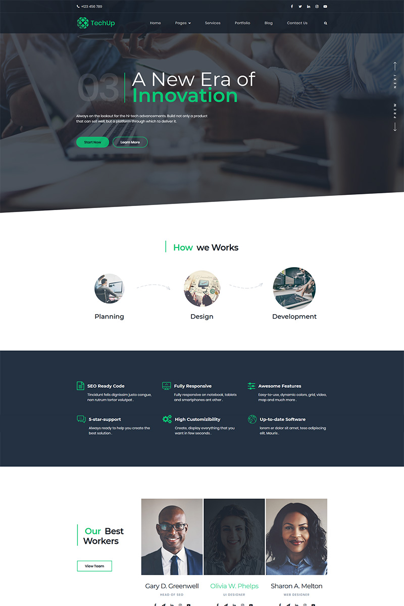 Tema De WordPress "Techup - IoT and AI Tech Startup" #82872