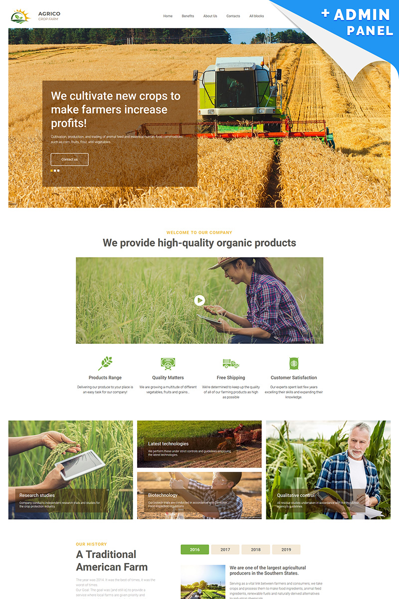 Agrico - Crop Farm Landing Page Template
