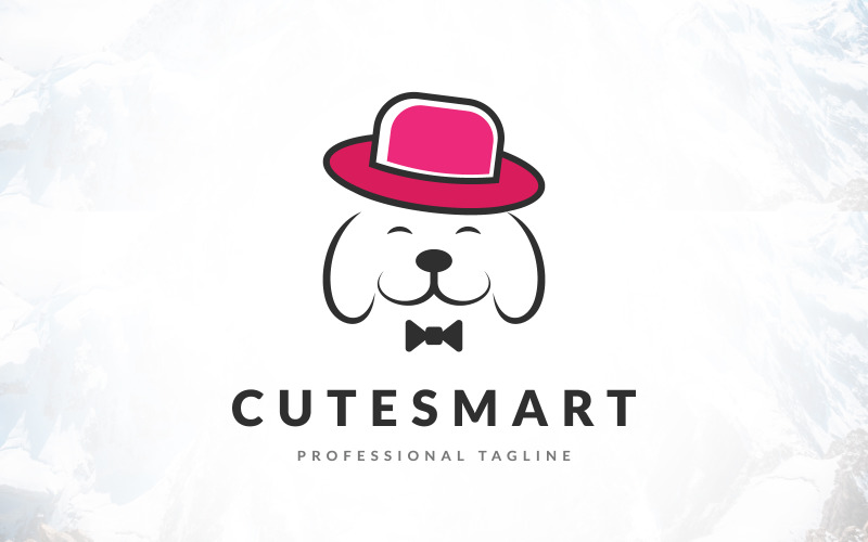 Cute Cool Animal Pet Dog Logo Logo Template