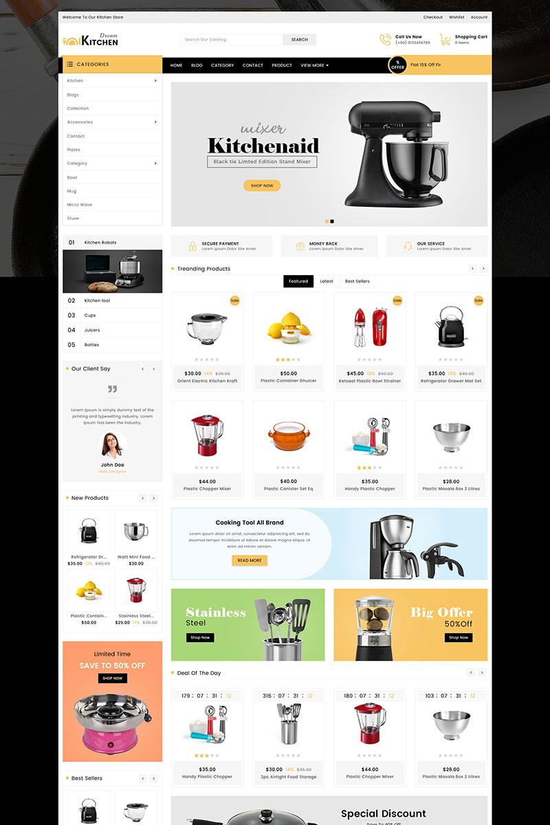Dream Kitchen Sectioned Shopify Theme