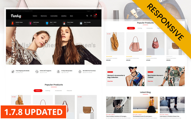 Funky Apparel Store PrestaShop Theme
