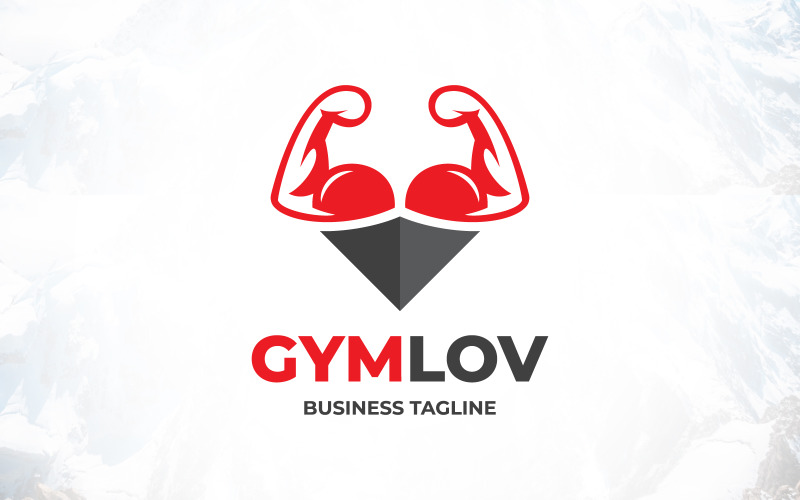 Gym Lover Sports Fitness Logo Logo Template