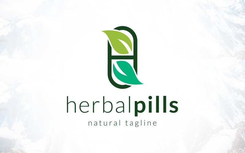 Pills Natural Drug Herbal Medicine Logo Design Logo Template