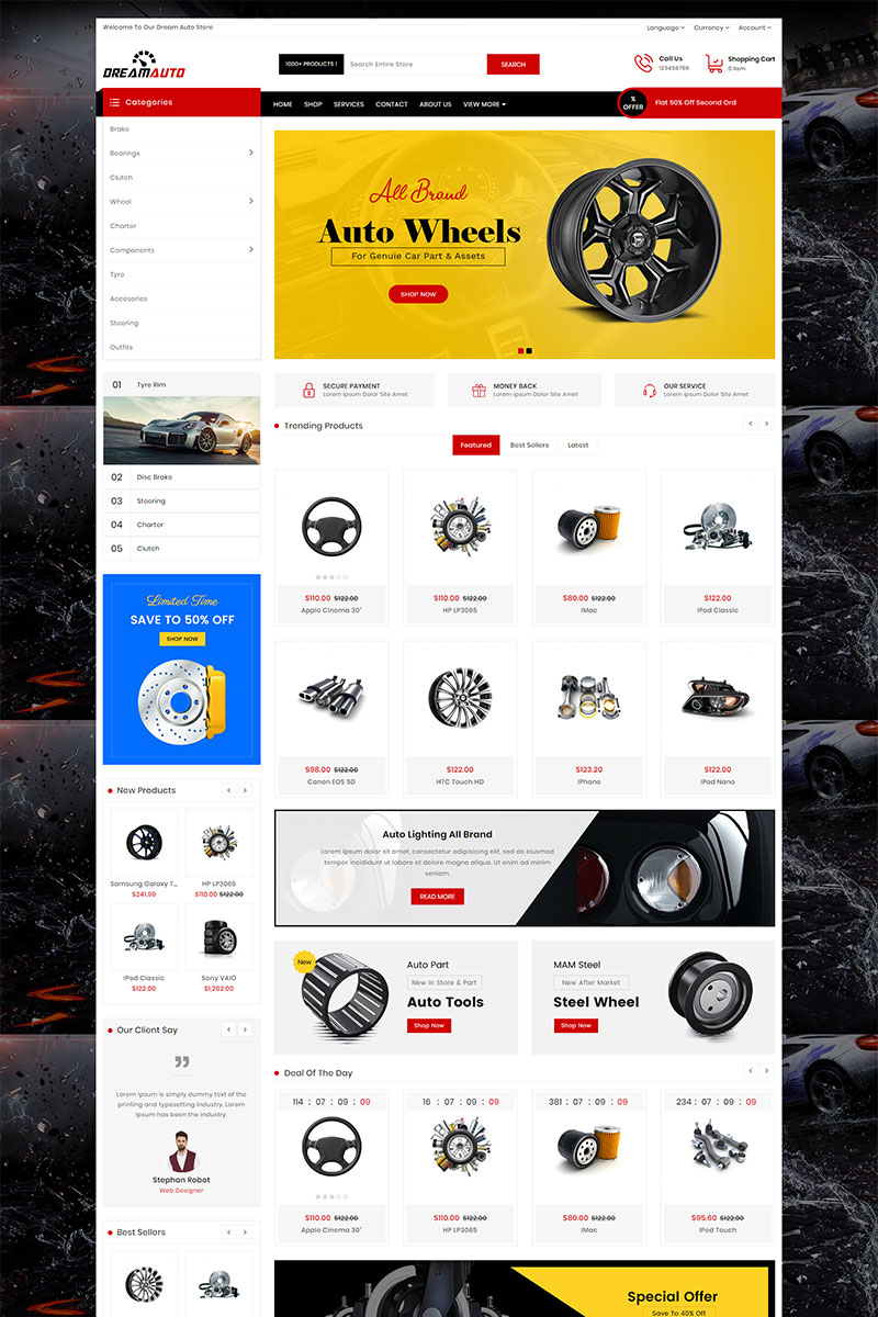 Responsive Dream Auto Responsive Opencart #82944 - Ekran resmi