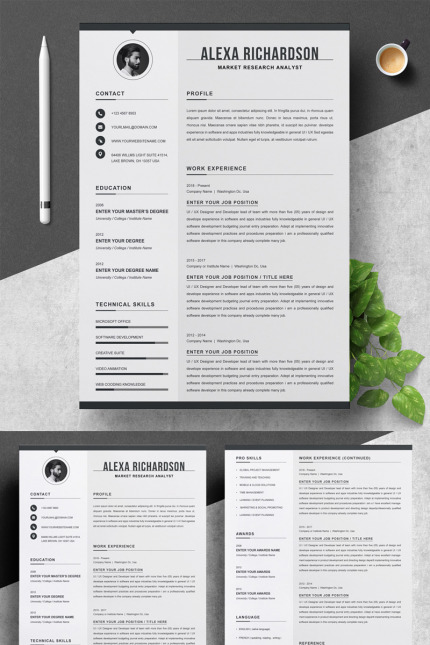 Template #83026 Page Resume Webdesign Template - Logo template Preview