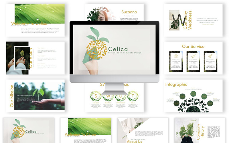 Celica PowerPoint template PowerPoint Template