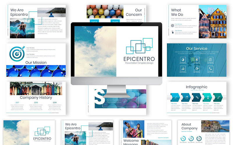 Epicentro PowerPoint template PowerPoint Template