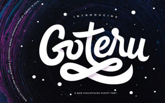 Goteru | Eyecatching Cursive Font