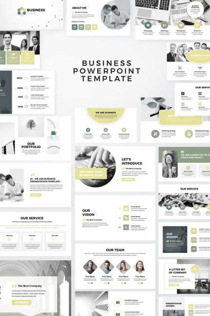 Template #83104 Powerpoint Business Webdesign Template - Logo template Preview