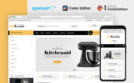Dream Kitchen Accessories Store OpenCart Template