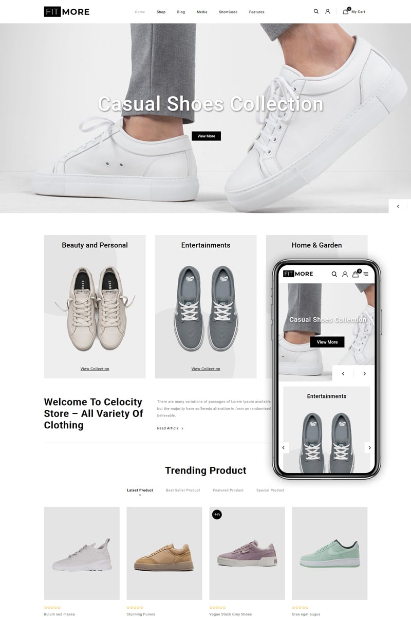FitMore - Shoes Store WooCommerce Theme