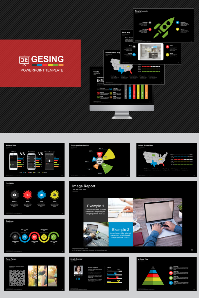 Gesing PowerPointmall #83144 - skärmbild