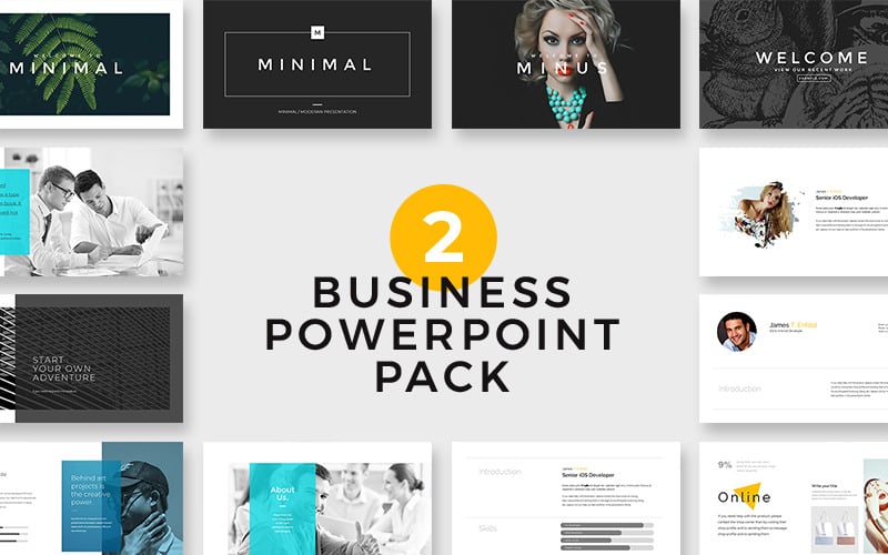 Minimal & Minus Creative PowerPoint template PowerPoint Template
