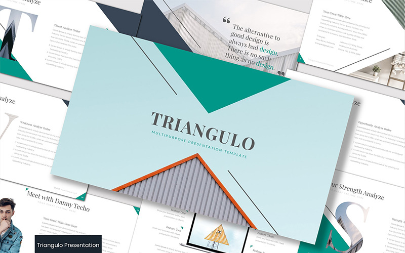 Triangulo PowerPoint template PowerPoint Template