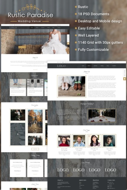 Template #83251 #country #wedding Webdesign Template - Logo template Preview