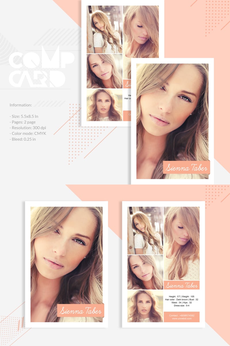 Best Model Comp Vendors Design #23 Sale. Super low price + FREE Throughout Free Comp Card Template