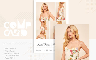 Bella Treloar - Modeling Comp Card - Corporate Identity Template