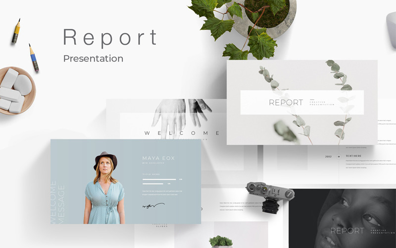 Clean Minimal PowerPoint template PowerPoint Template