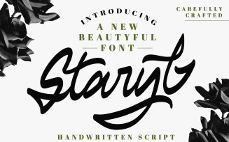 Staryl | Handwritten Cursive Font