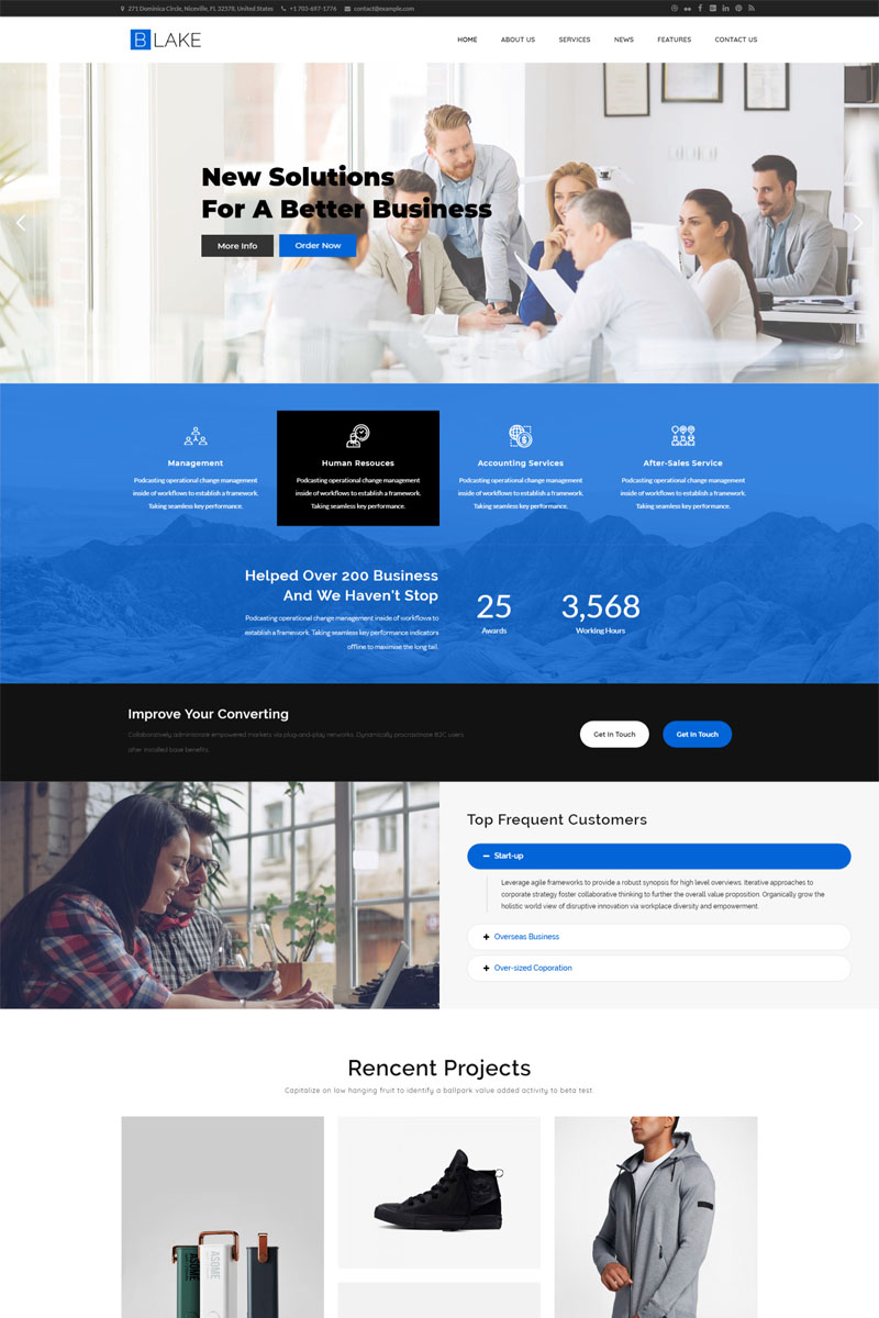 Tema De WordPress "Blake Business Services" #83235 - captura de pantalla