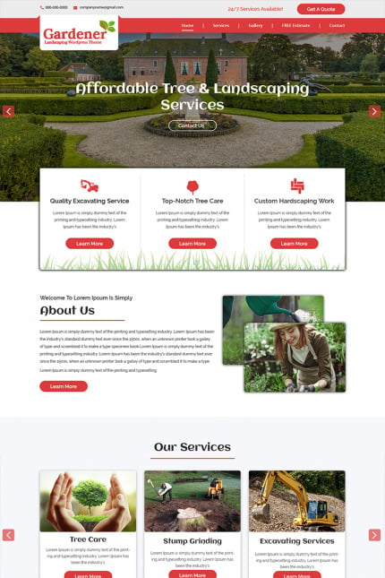 Template #83437 Landscaping Theme Webdesign Template - Logo template Preview