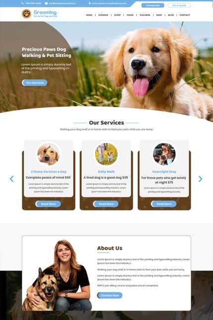 Template #83441 Dog Care Webdesign Template - Logo template Preview