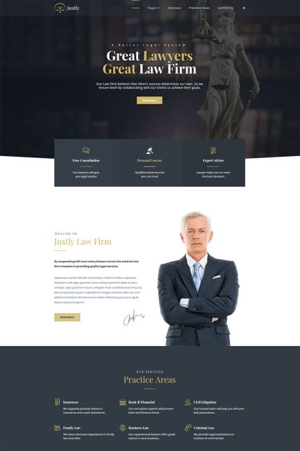 Template #83482 Lawyer Barrister Webdesign Template - Logo template Preview