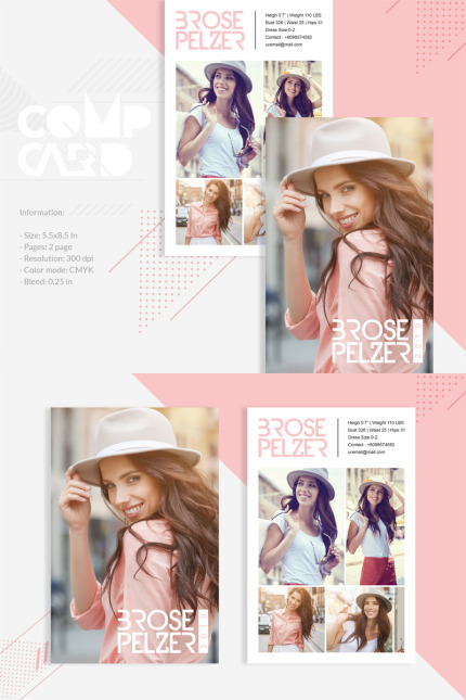 Template #83506 Comp Card Webdesign Template - Logo template Preview