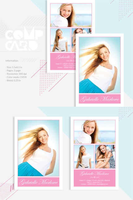 Template #83509 Comp Card Webdesign Template - Logo template Preview