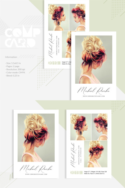 Template #83513 Comp Card Webdesign Template - Logo template Preview