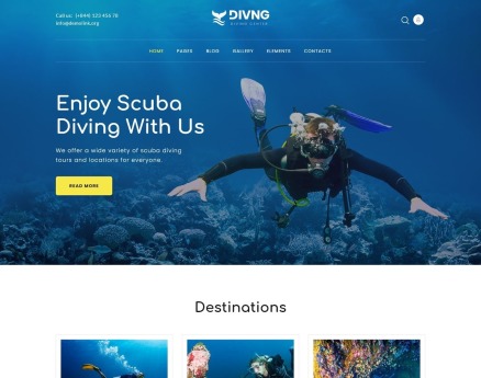 Divng - Diving Responsive Modern Joomla Template