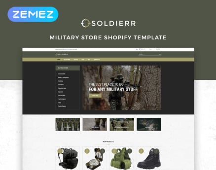 Soldierr - Military Multipage Clean Shopify Theme
