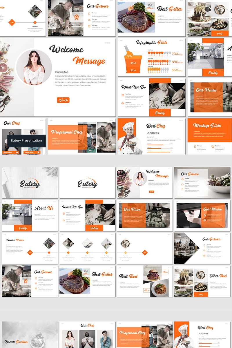 Eatery - Google Slides 83617 - képernyőkép