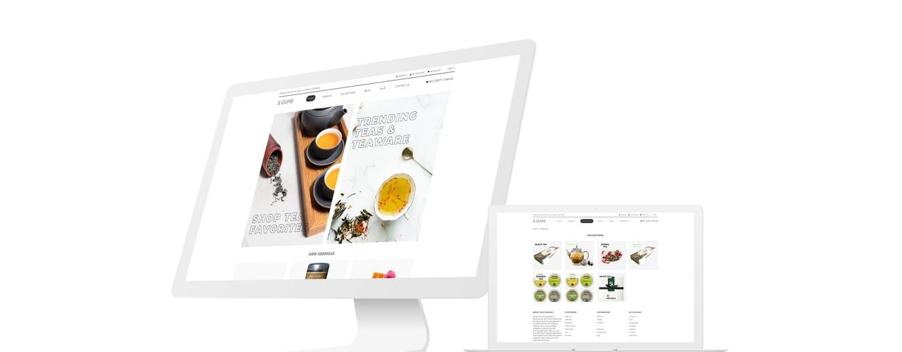 магазин чая многостраничная яркая тема shopify