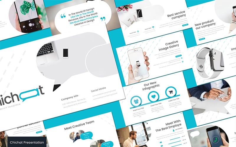Chichat - PowerPoint template PowerPoint Template