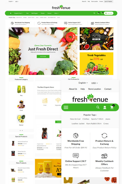 Template #83859 Grocery Food Webdesign Template - Logo template Preview