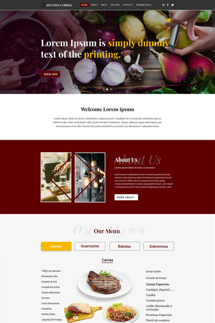 Template #83895 Restaurant Theme Webdesign Template - Logo template Preview
