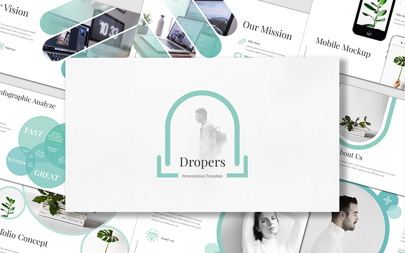 Dropers - PowerPoint template PowerPoint Template