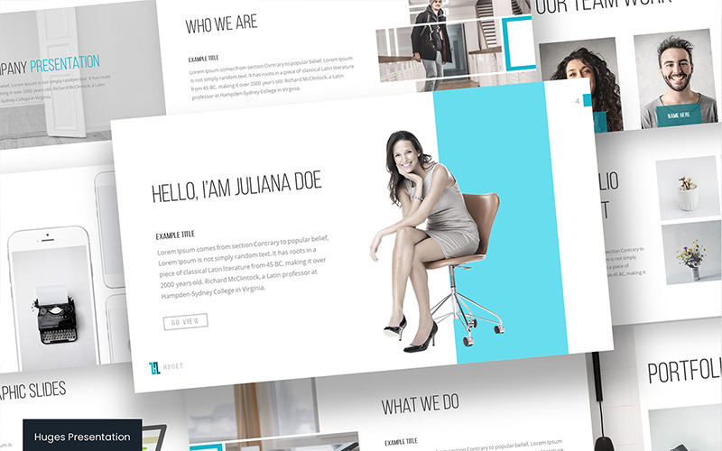 Huges - PowerPoint template PowerPoint Template