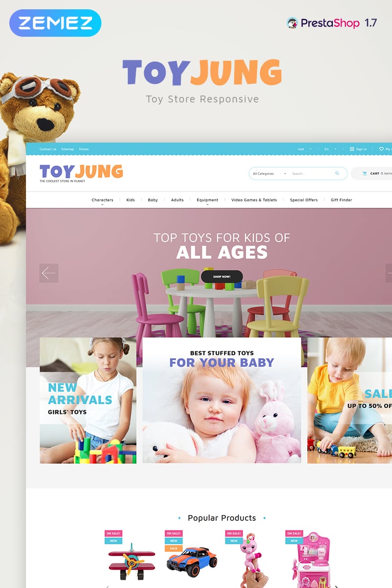 ToyJung - Plaything Store Bootstrap Ecommerce Clean №83884