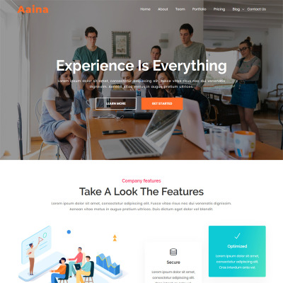 Aaina - One Page Parallax WordPress Theme