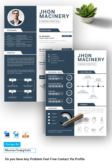Template #83988 Page Resume Webdesign Template - Logo template Preview