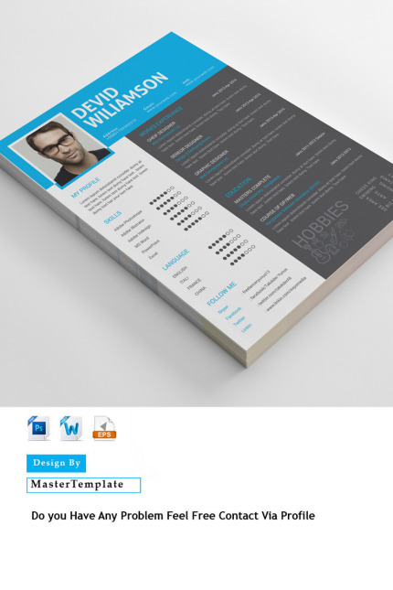 Template #83990 Page Resume Webdesign Template - Logo template Preview